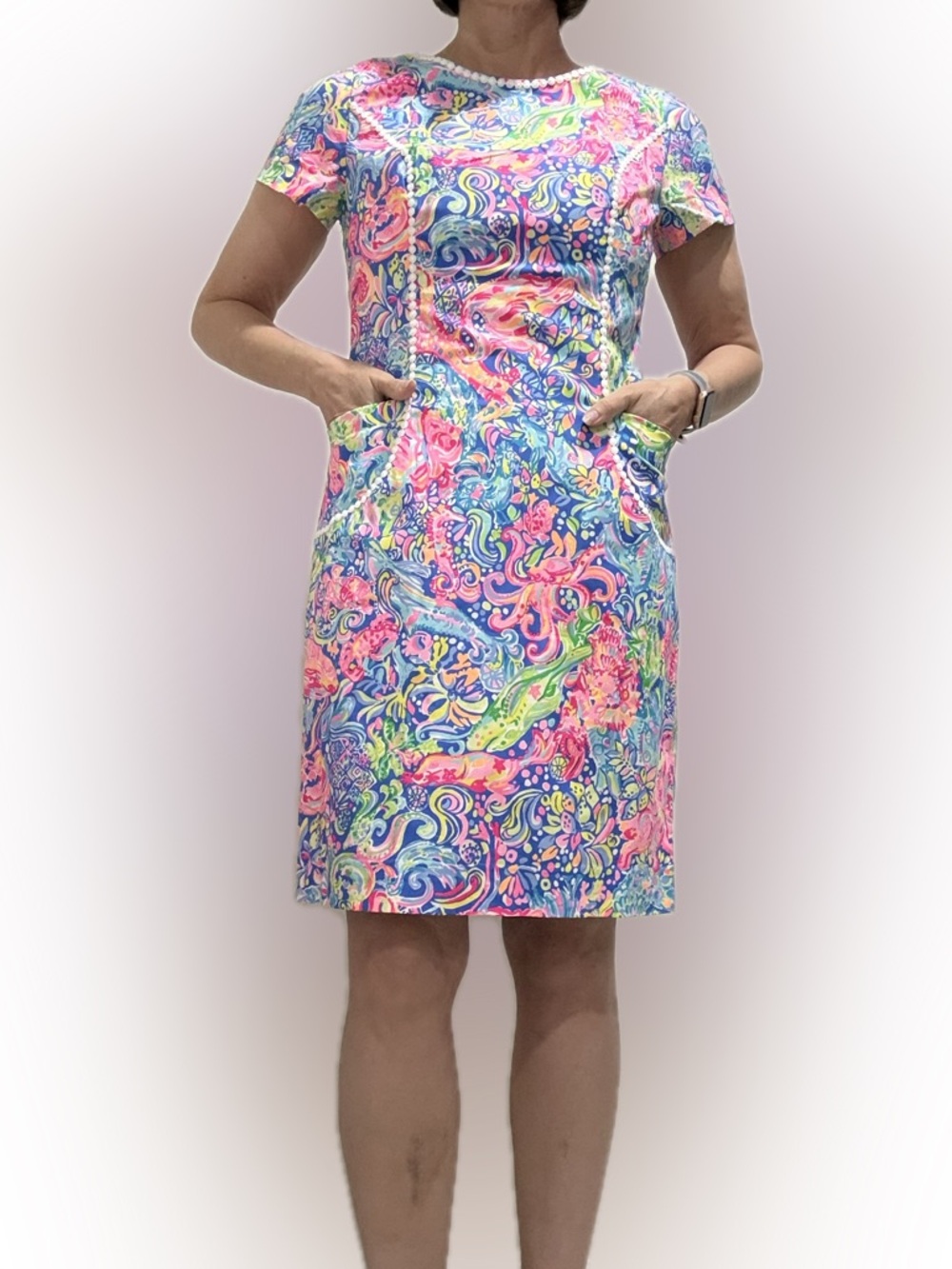 Lilly Pulitzer Coralynn Shift Dress in "Multi Pop Up 60 Animals"